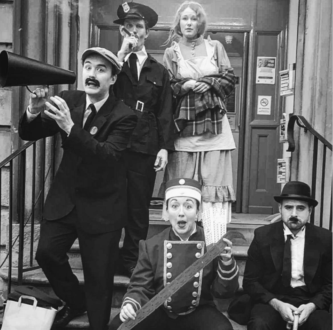 People Dressed as silent film characters
